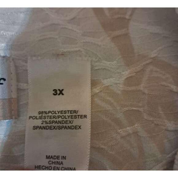 Alfred Dunner Women's 3/4 Sleeve Top Plus Size 3X Blouse Rhinestones Floral - Picture 6 of 9